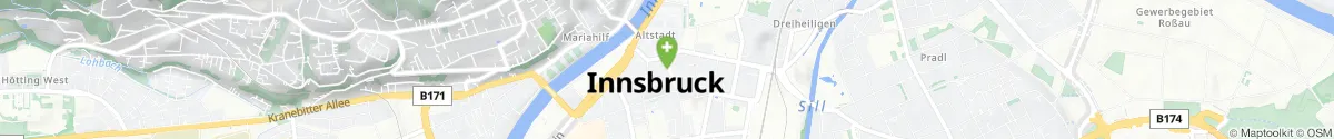 Map representation of the location for St. Anna-Apotheke in 6020 Innsbruck